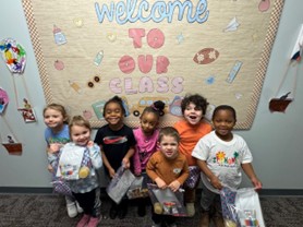 Lemont Furnace Head Start Classroom Children received nutrition bags from the TOP