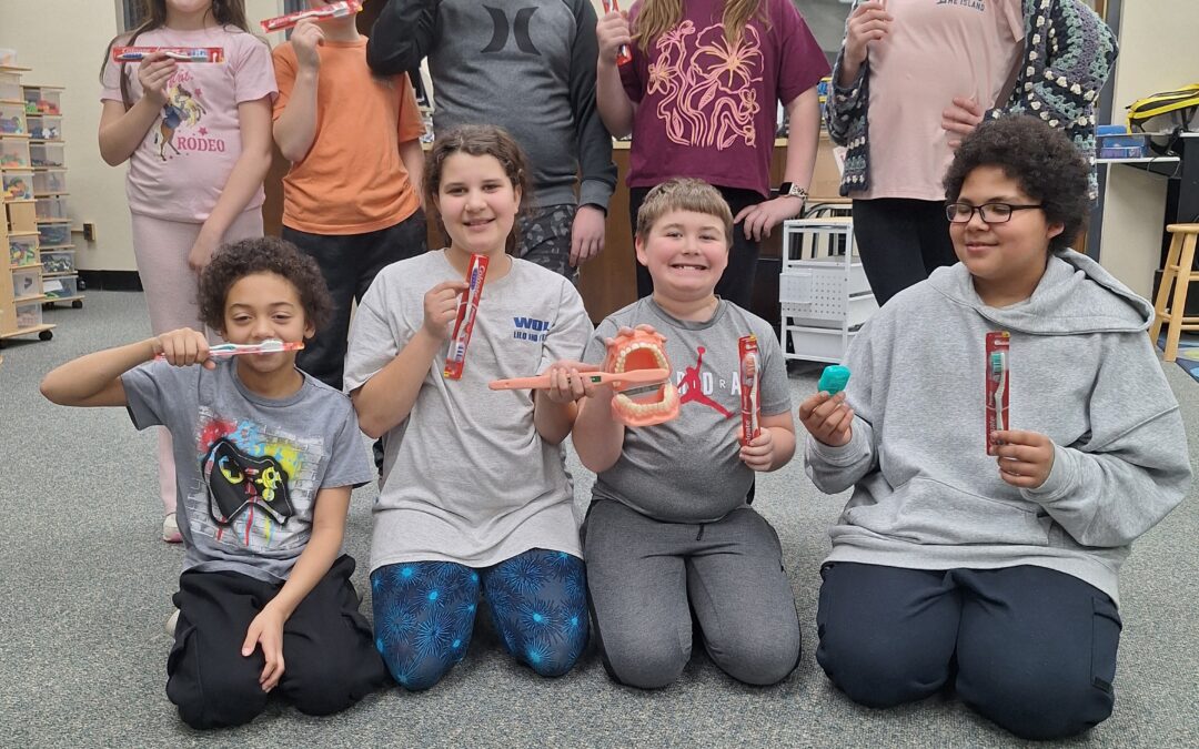 Afterschool student learn dental habits for National Children’s Dental Health Month